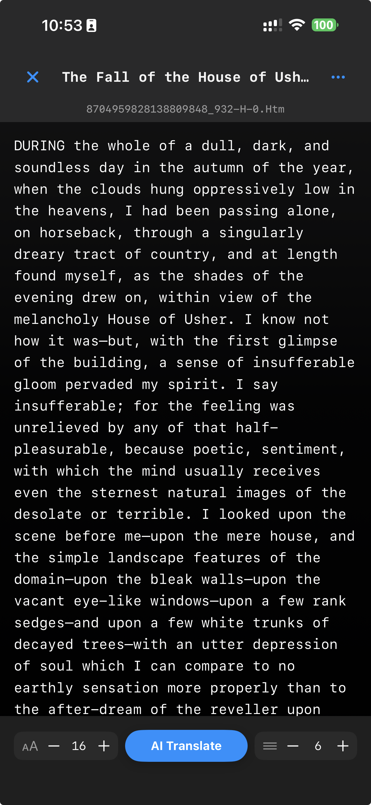 Beautiful Reading Experience